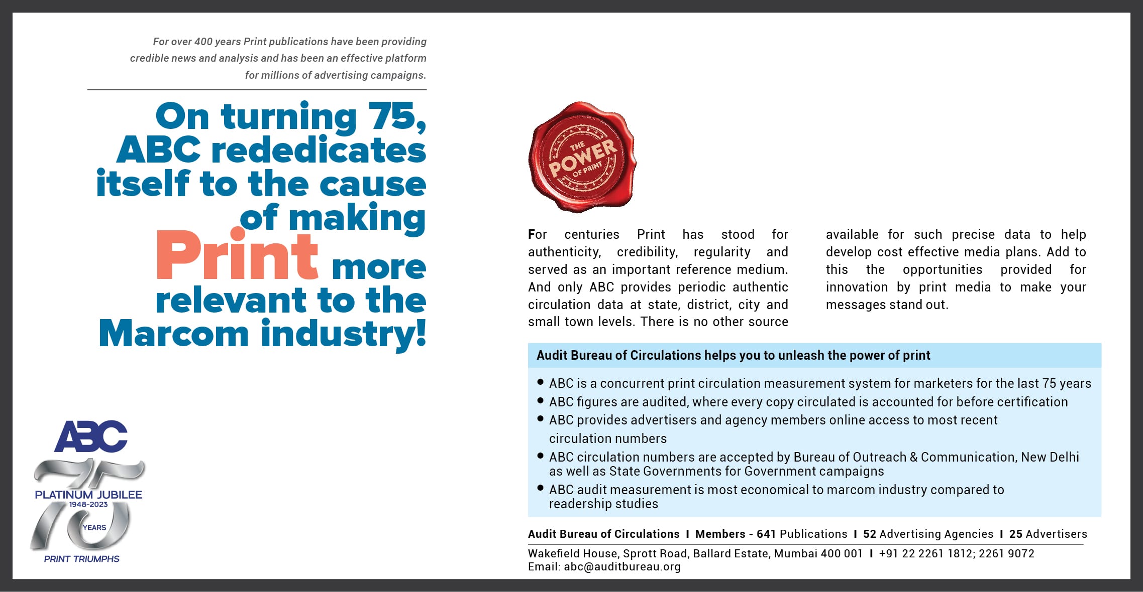Audit Bureau of Circulations - the power of print